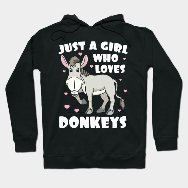 Farmer Girl Loves Donkey Hoodie by Tatjana  Horvatić